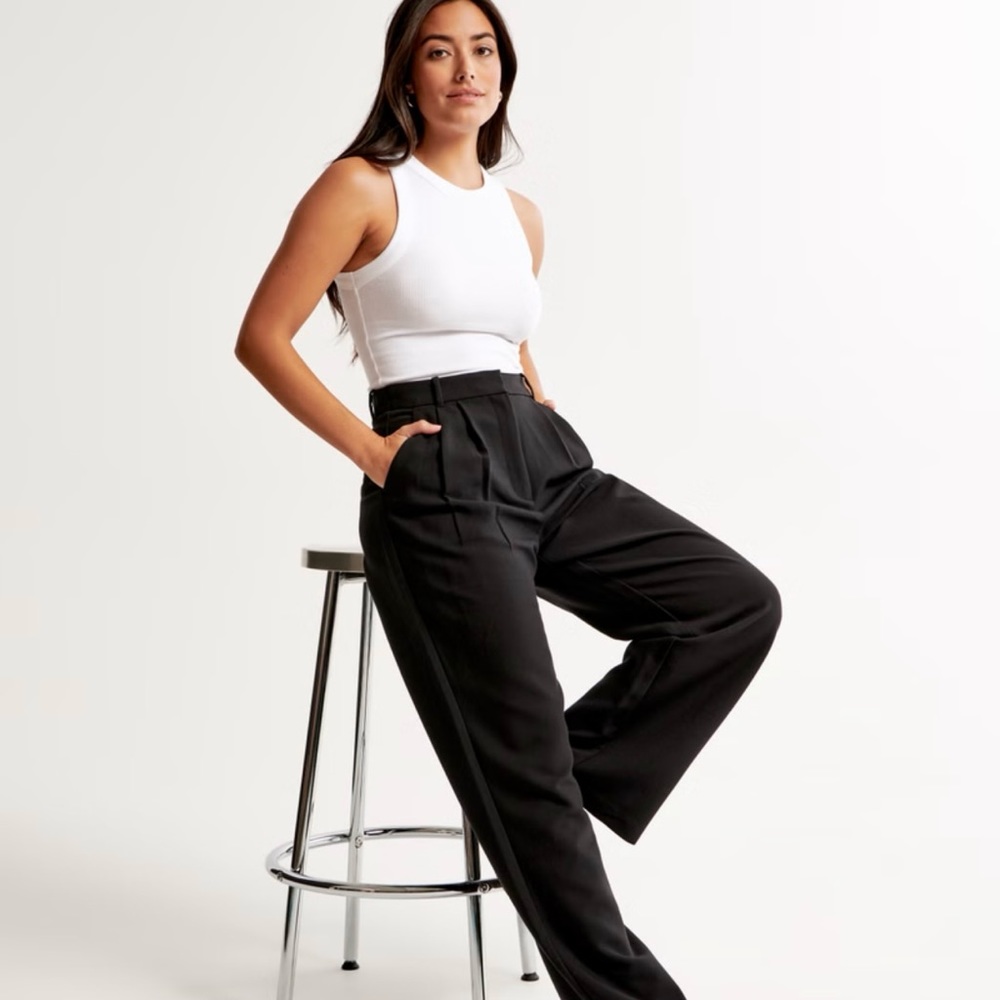 Abercrombie & Fitch Curve Love A&F Sloane Tailored Pant